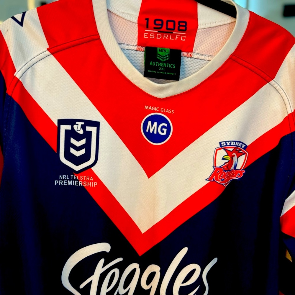 2XL (US XL) Sydney Roosters Rugby Jersey